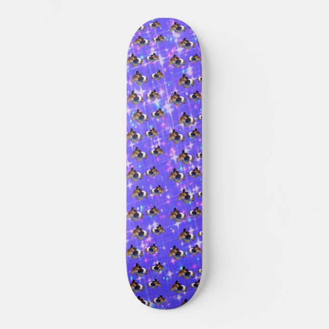 Lila Guinea Gris Gnistra, Skattstyrelsen Mini Skateboard Bräda 18,5 Cm (Framsida)