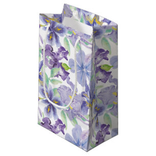 Lila Gul Iris Floral Akvarell