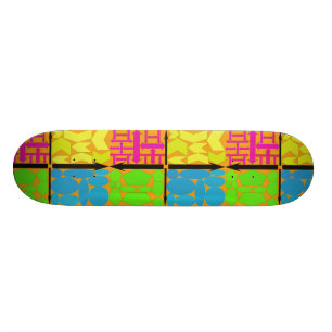 Lila,Gul,Ljusblå,Limegrön,Orange Skateboard Bräda 20,5 Cm