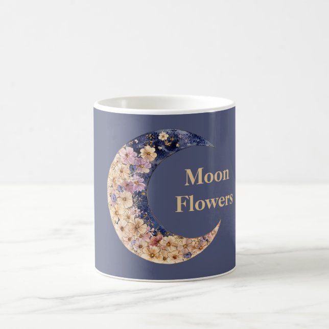 Lila Gula Månblommor Kaffemugg (Center)