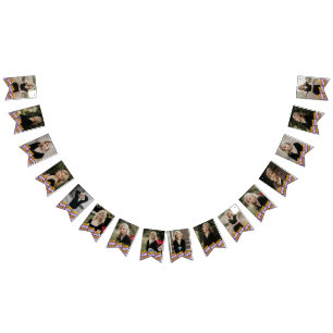 Lila & Guld 16 Photo Studenten Hanging Banner Vimplar