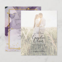 Lila Guld Alkohol BLÄCK Abstrakt FOTO Bröllop