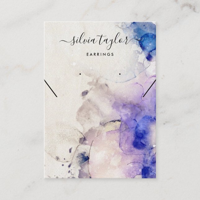 lila guld alkoholavläsning Necklace visning kort (Framsida)