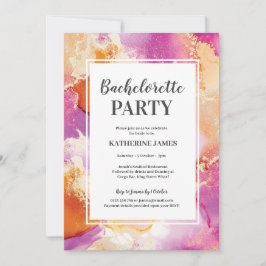 Lila Guld Bachelorette-partiets inbjudan