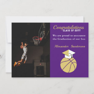 Lila Guld Basketball studenten-meddelande Meddelande