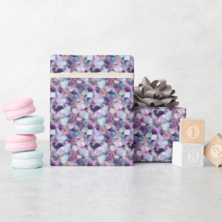 Lila, guld & blå ädelsten presentpapper