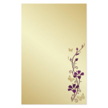 Lila, Guld Blommigt Butterflies Bröllop Stationery