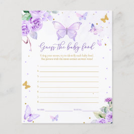 Lila Guld Blommigt Butterfly gissar Baby Food