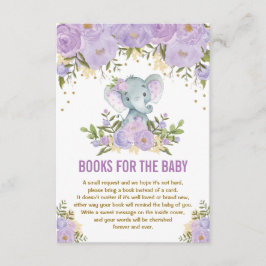 Lila Guld Blommigt Elephant Bokar för Baby Tilläggskort