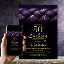 Lila Guld Braid 50:e Födelsedagsfesten