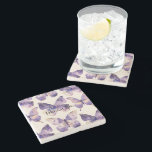 Lila Guld Butterflies Stenunderlägg<br><div class="desc">Lila Guld Butterflies</div>