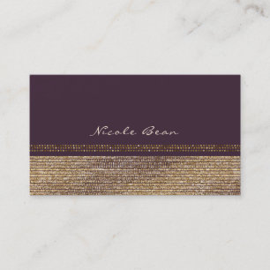Lila Guld Chic Gnistrande Glam Elegant Anpassad Visitkort