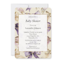 Lila Guld Cream Bows Baby Shower