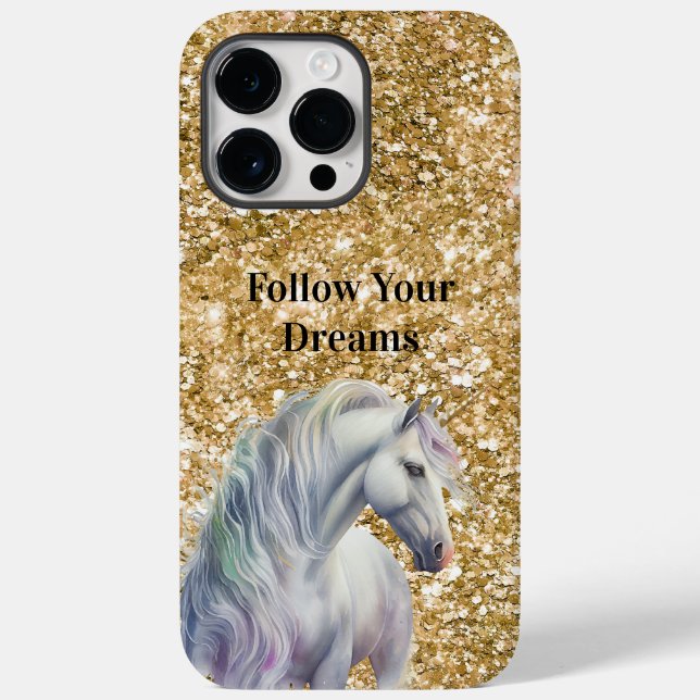 Lila Guld Dream Unicorn Guld Glitter Gnistra (Baksida)