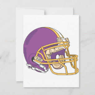 Lila Guld Football Helmet