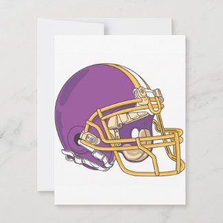 Lila Guld Football Helmet