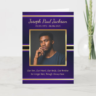 Lila Guld Funeral Service Foled Program