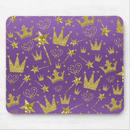 Lila & Guld Glitter Flickor Prinsessa Flickor Kul Musmatta