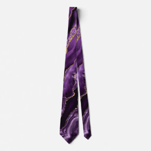 Lila Guld Glitter Marble Sparkly Neck Tie Slips