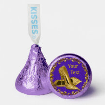 Lila Guld Höga Klackar Skor Hershey Kisses