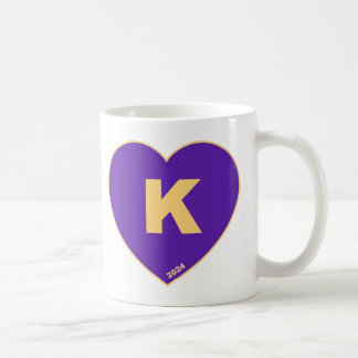 Lila & Guld K-Heart Mugg