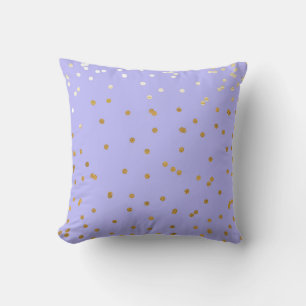 Lila & Guld Konfettiprickar Modern Glamour Glam Kudde