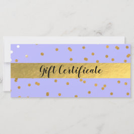 Lila & Guld Konfettipunkter Glam Presentkort