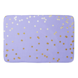 Lila & Guld Konfettipunkter Modern Glamour Glam Badrumsmatta