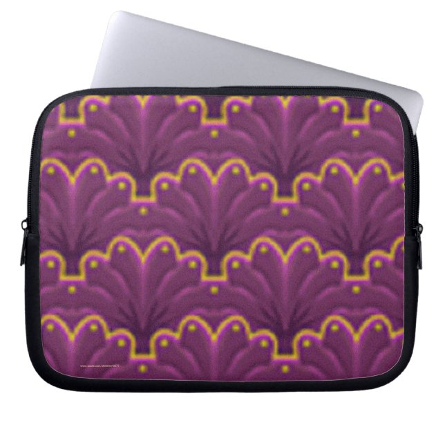 Lila-Guld laptop sleeve (Framsidan)