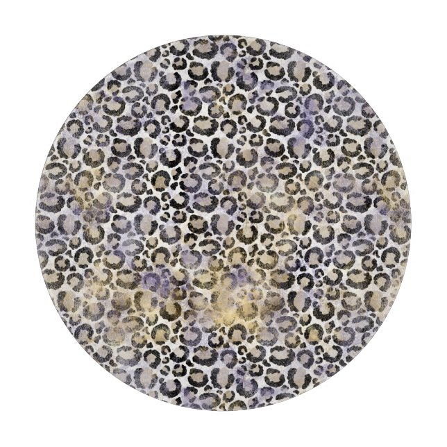 Lila Guld Leopard Skriv ut (Framsidan)