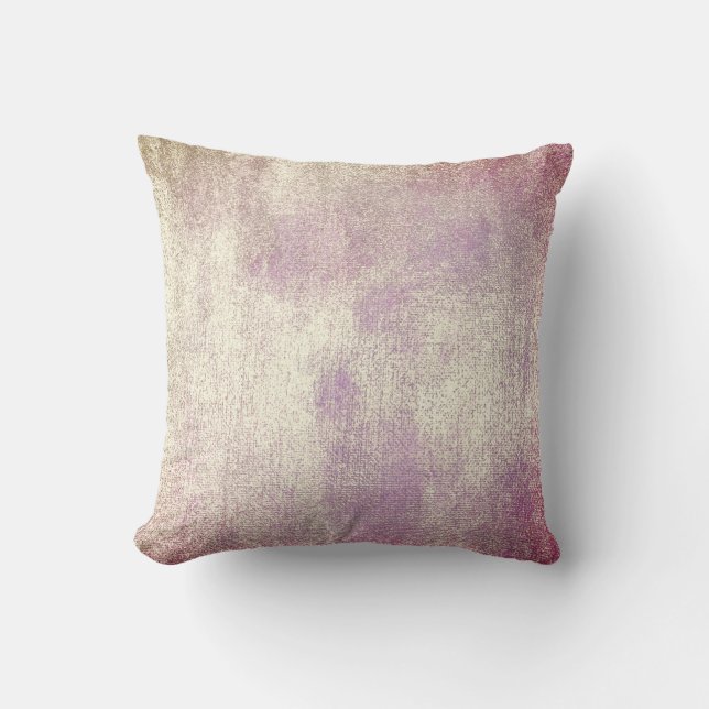  Lila Guld Minimal målning Pastel  Kudde (Framsida)