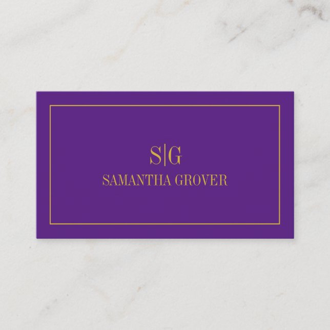 Lila Guld | Minimalistisk modern Professionell Visitkort (Framsida)
