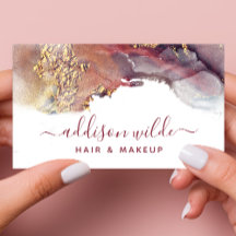 Lila Guld Modern Art Liquid Watercolor Bläck QR