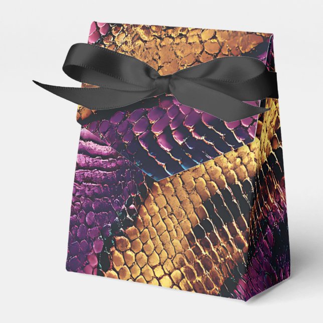 Lila, Guld och blåfenad tonfisk Presentaskar (Framsidan Sidan)