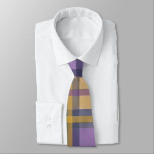 Lila Guld och Blue Modern Play Necktie Slips