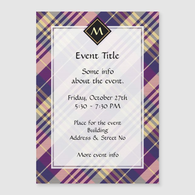 Lila, Guld och Blue Tartan (Framsida)