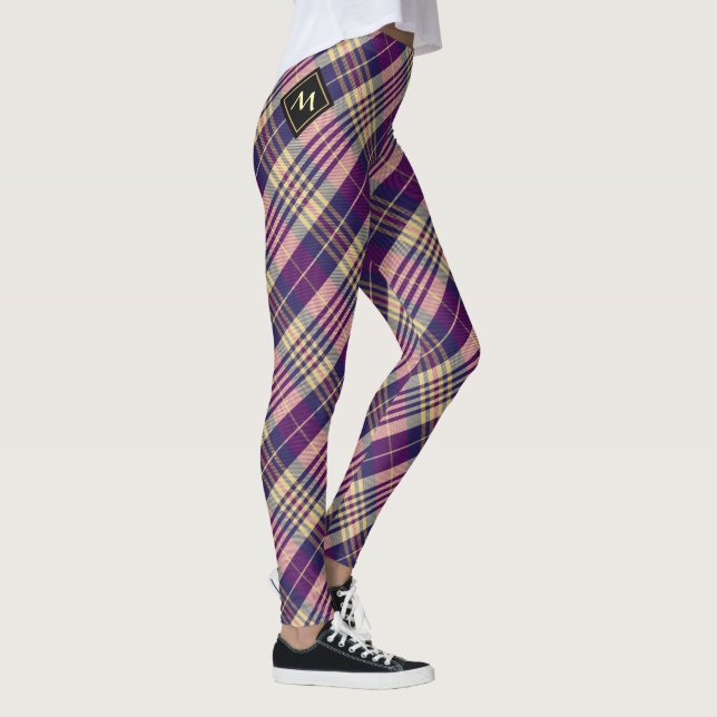 Lila, Guld och Blue Tartan Leggings (Höger)