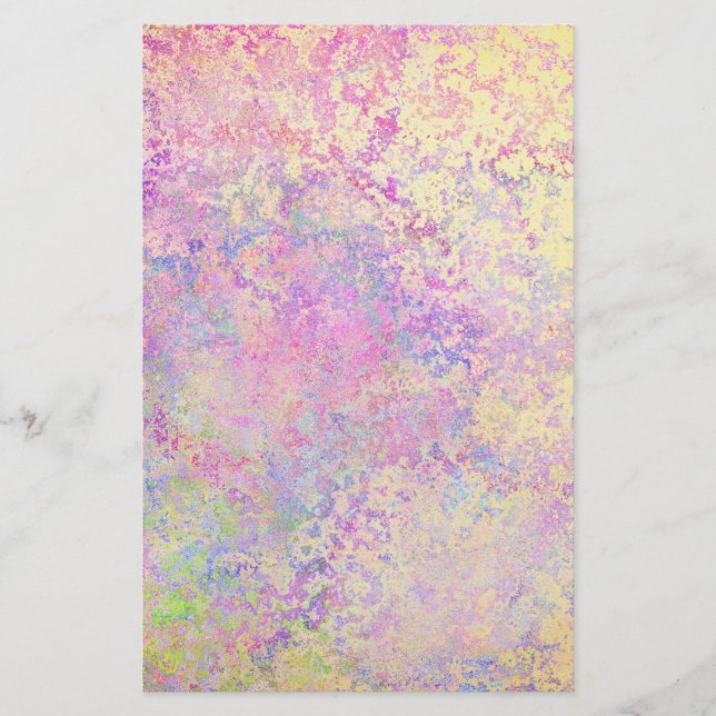 Lila guld och rosa struktur brevpapper (Framsida)