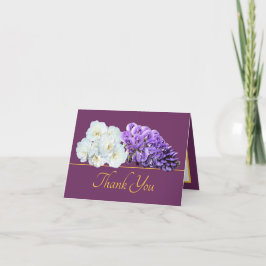 Lila Guld Ro Wisteria Flower Bouquet Tack Kort