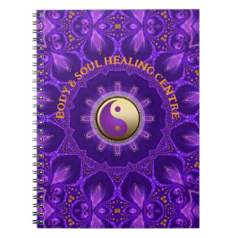 Lila Guld Rosa Energy Healing Mandala Anteckningsbok