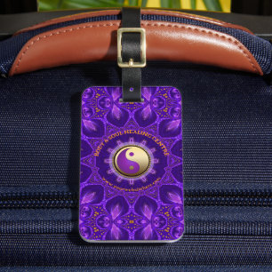 Lila Guld Rosa Energy Healing Mandala Bagagebricka