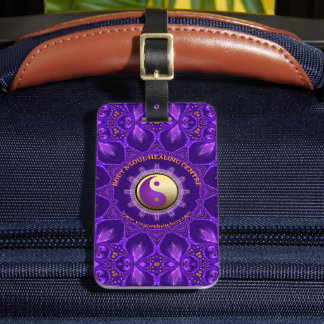 Lila Guld Rosa Energy Healing Mandala Bagagebricka