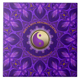 Lila Guld Rosa Energy Healing Mandala Kakelplatta