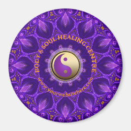 Lila Guld Rosa Energy Healing Mandala Magnet