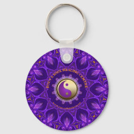 Lila Guld Rosa Energy Healing Mandala Nyckelring