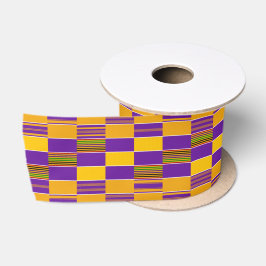 Lila Guld Royal K88 African Kente 3 tums Ribbon