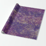 Lila & Guld Splatter Glam Modern Presentpapper<br><div class="desc">papper radbrytning av anpassningsbar</div>