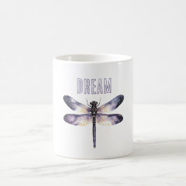 Lila Guld Stjärnor Libell Kaffemugg