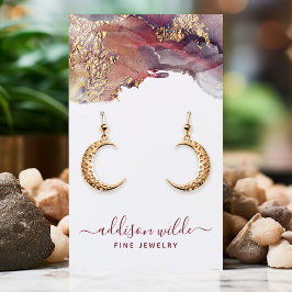 Lila Guld Vätskefärg Bläck Juvelry Visning Visitkort