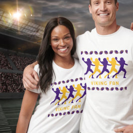 Lila Guld Viking Fläkt-fotbollsspelare Silhouettes T Shirt